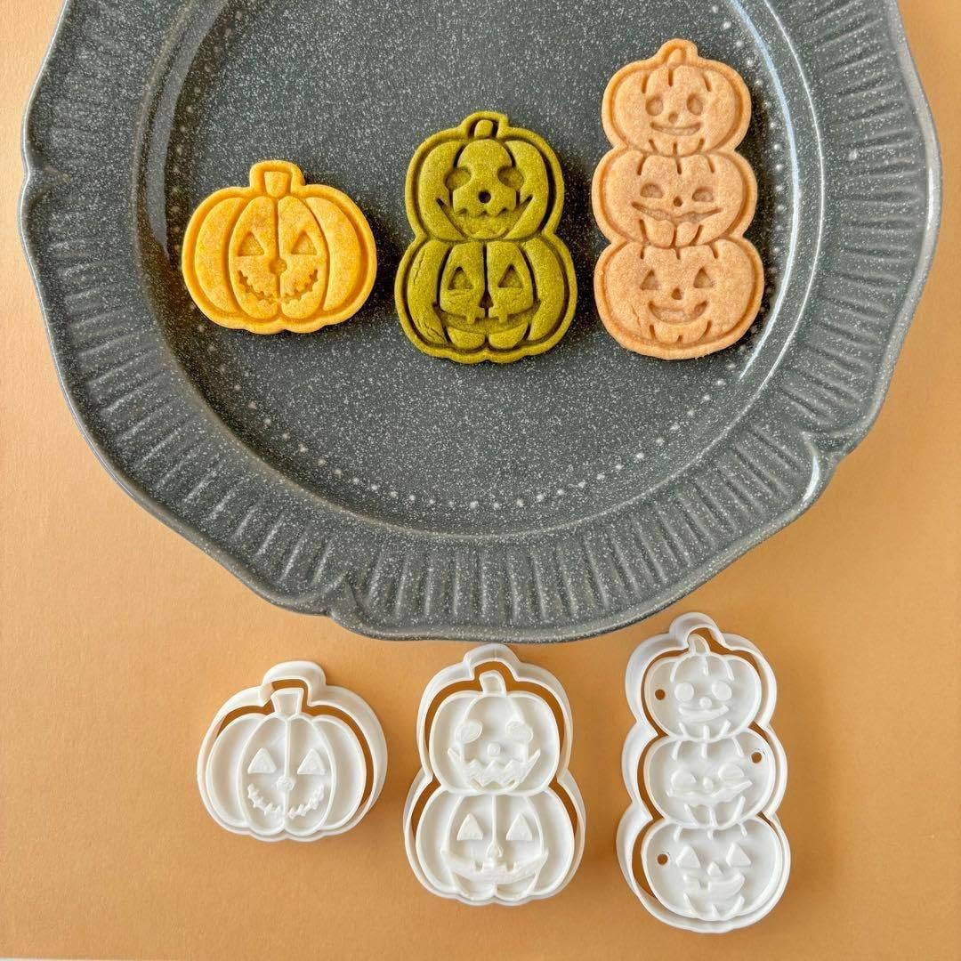 ハロウィンクッキー型 3段かぼちゃジックオーランタン