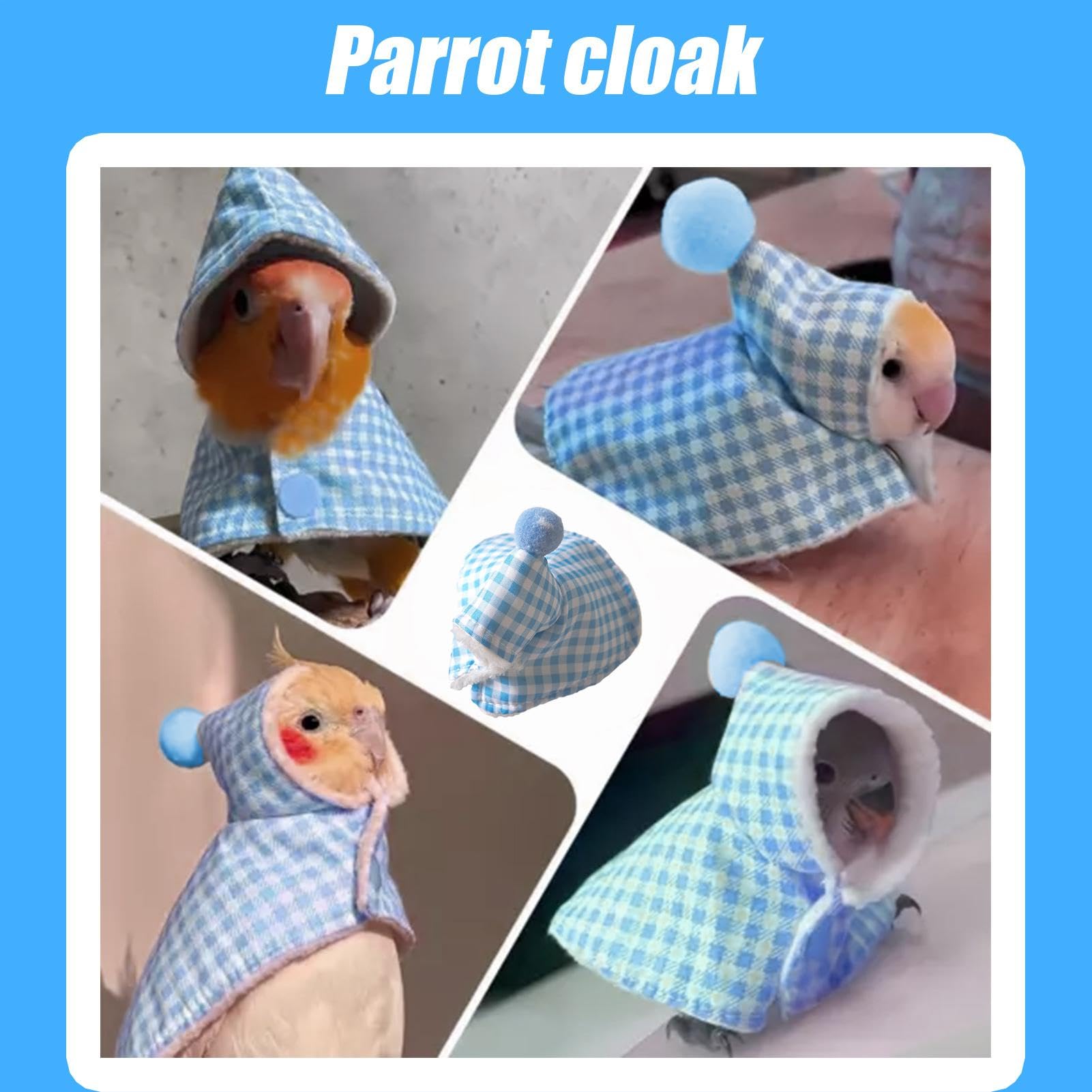 Ropa de pájaro para loros,Capa de pájaro | Ropa de vestir de loros para invierno al aire libre - Ropa y cálida para pájaros de invierno, ropa de invierno lavable para mascotas pequeñas para peri