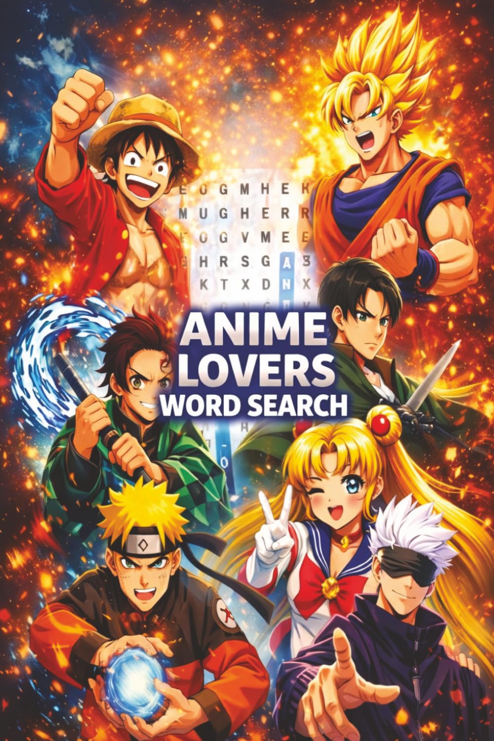 Anime Word Search: Anime Puzzle Book for Adults & Teens Featuring Manga, Characters, Japanese Animation Themes and Relaxing Brain Games
