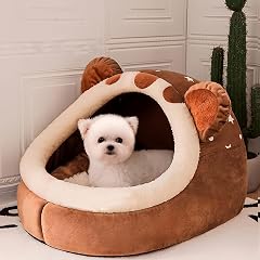 Winter Dog Bed Self-Warming Puppy House Cozy Cat Sleeping Tent Cave Beds Indoor Kitten Nest Kennel Hut for