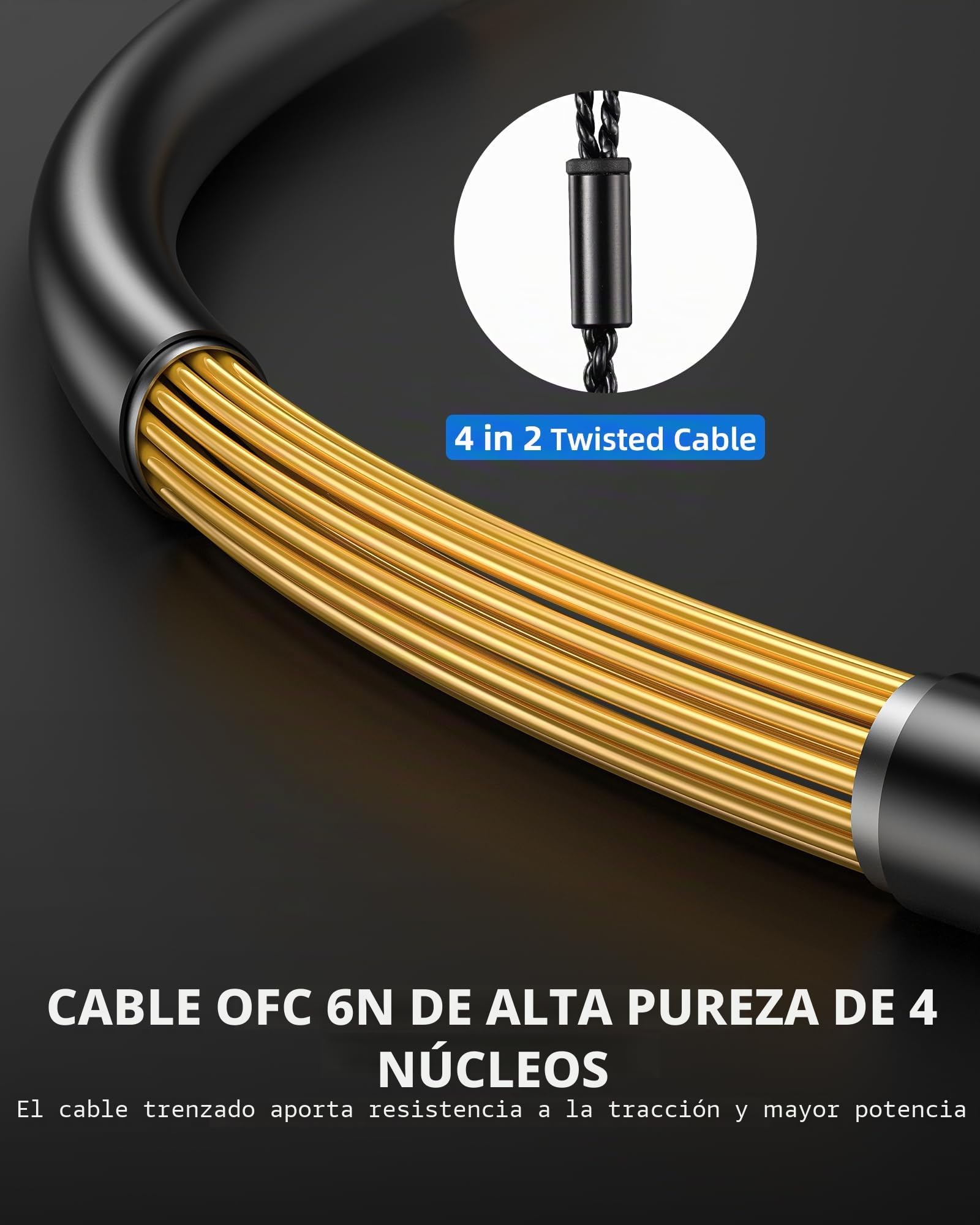 LEKATO Auriculares intrauditivos H5, híbridos HiFi IEM, Cable Desmontable de 2 Pines, 1BA+1DD, con Cable, para Juegos, Aislamiento de Sonido Profesional con Graves Profundos (sin micrófono)