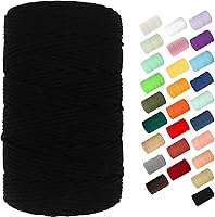 Vista 20 de Cuerda de macramé de 0.118 in para 220 yardas, cuerda de algodón de 68.8 pies, cuerda de macramé de color 100% natural para kit de macramé, ganchos