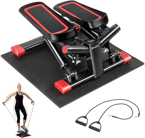 Ktaxon Steppers para ejercicio, mini stepper, escalera con movimiento de giro único, capacidad de carga de 300 libras, diseño de resistencia