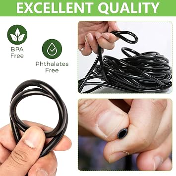 60M/200Ft Micro Irrigation Tube, I.D 4mm/O.D 7mm Garden Irrigation Supply Pipe Drip Irrigation Tubing PVC Distribution Tubing for Garden Watering