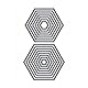 HexágonosEssentials by Ellen Designer DiesLayering Stackable Nesting Panels Matting Shape Cutting Die. Cortes de matriz DIY para fazer cartões e scrapbooking Imagem 1