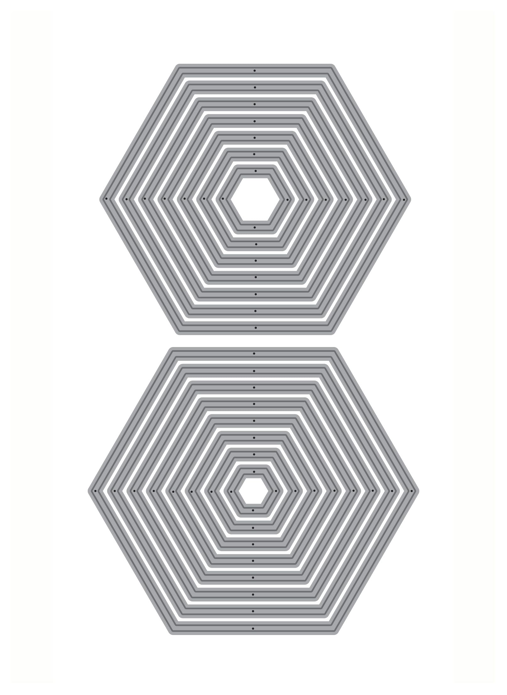 HexágonosEssentials by Ellen Designer DiesLayering Stackable Nesting Panels Matting Shape Cutting Die. Cortes de matriz DIY para fazer cartões e scrapbooking Imagem 1