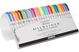 Zebra Pen Mildliner 25 Pack, Highlighter Variety Pack, Asst Ink and Barrel...