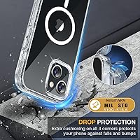 Vista 72 de Miracase - Funda magnética para iPhone 13 Pro Max de 6.7 pulgadas (compatible con MagSafe), transparente, completo, protector de pantalla de vidrio