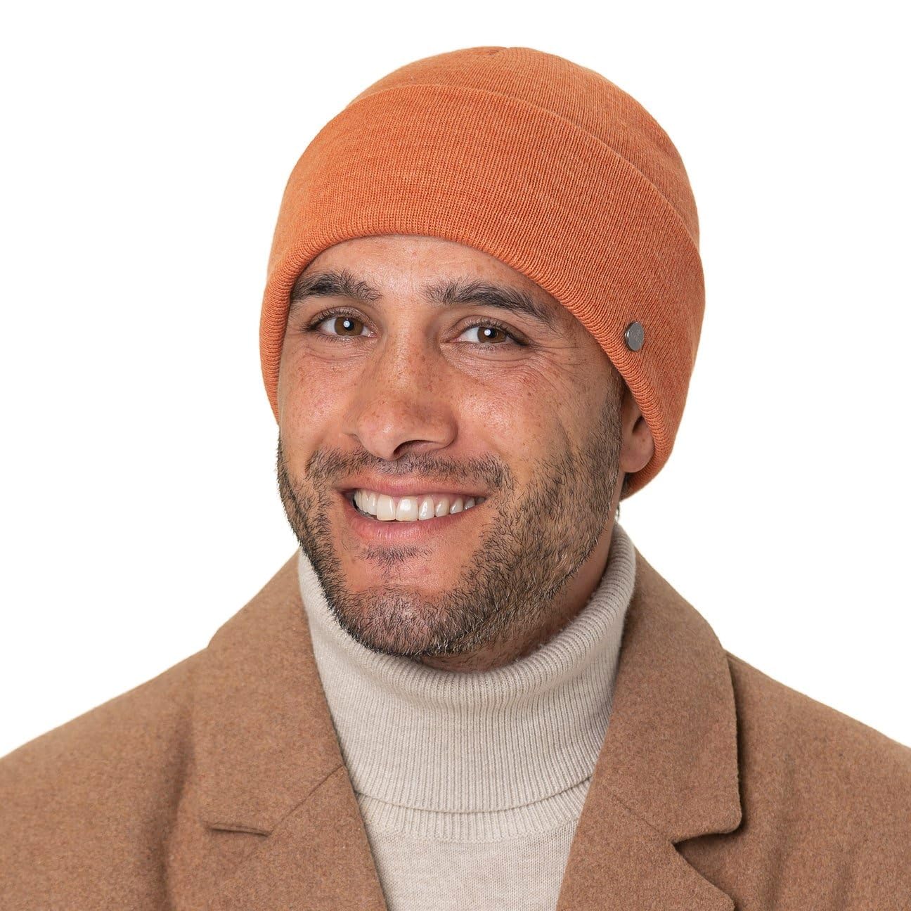 LIERYS Fine Merino Colour czapka z mankietem Gladka jednokolorowa Wyprodukowano w Niemczech Unisex Jesien Zima