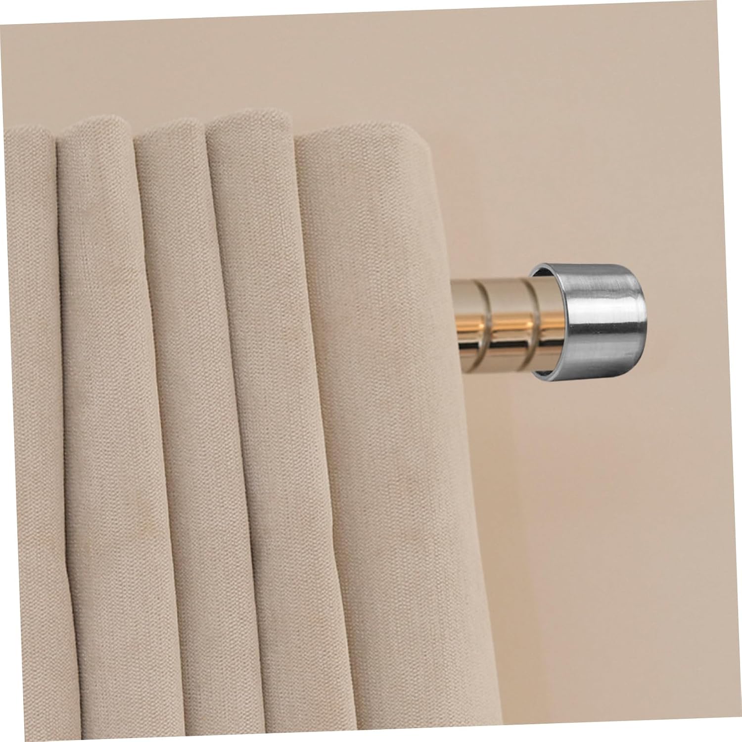 2pcs Curtain Rod End Caps Alloy Silver Decorative Finials