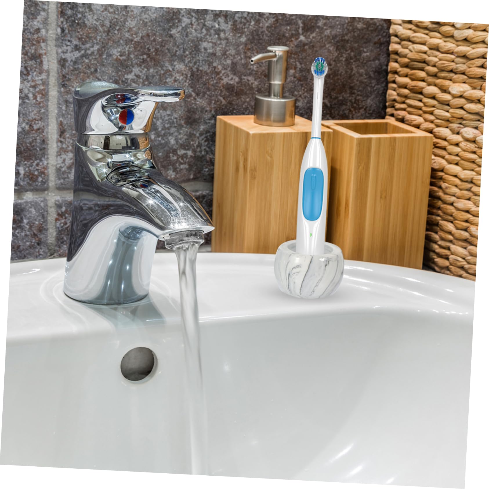 Garneck 5 Set Porta Spazzolino Da Grigia Per Bagno Supporto Elettrico 2 Pezzi * 5