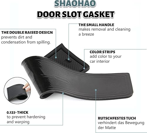 Miniatura 4 de SHAOHAO Alfombrillas con ranura para puerta de Nissan Frontier 2024 2025 para 2022 2023 2024 2025 Frontier Accesorios Frontier SSVPro-XPro-4XSL