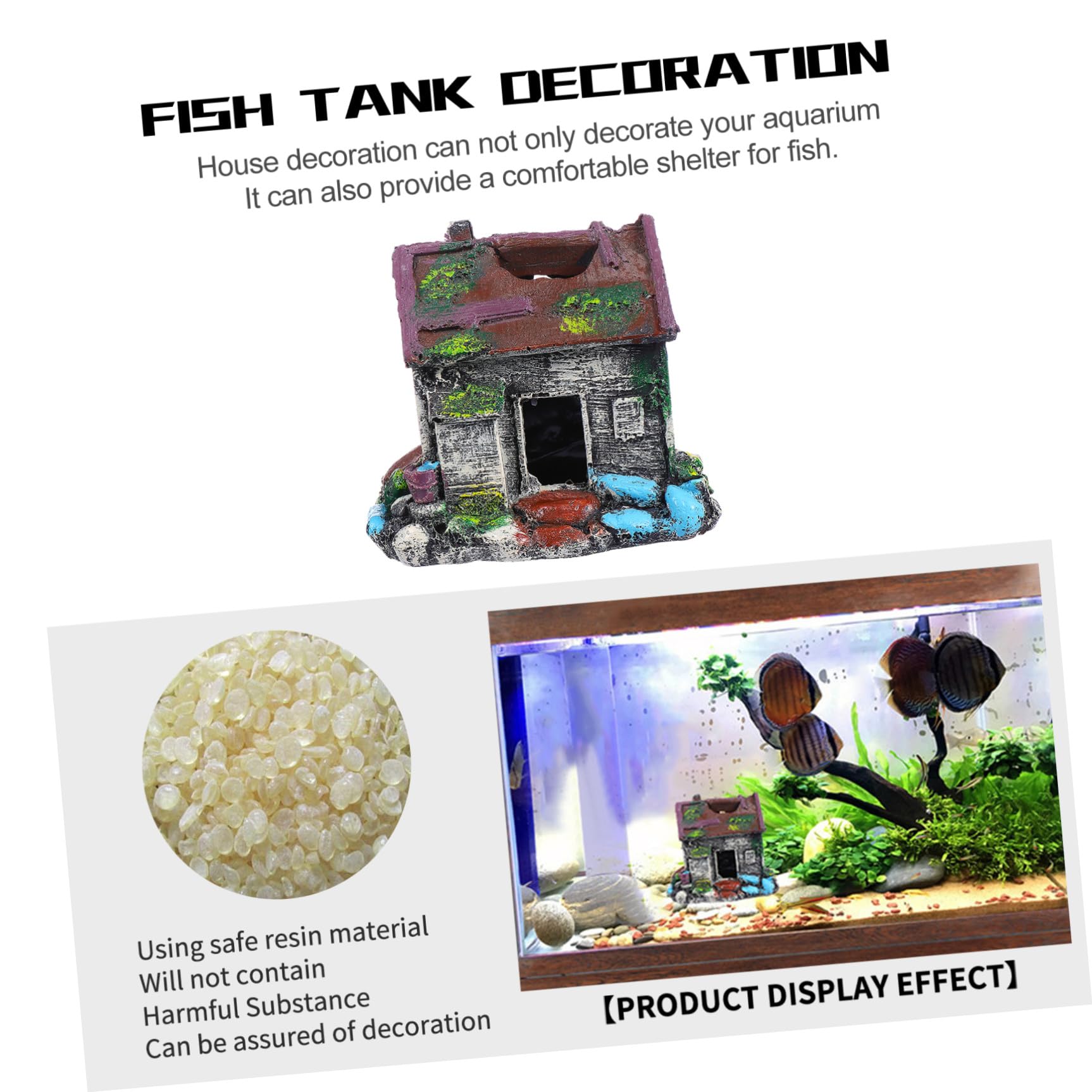 YARNOW 3 Pièces Décoration D'Aquarium Accessoires D'Aquarium Grottes Tortue Aquarium Paysage Ornement Aquarium Tube Aquarium Château Aquarium Air Aquarium Cachettes Piscine