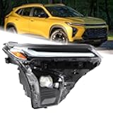 KAMDKI RH W/LED DRL Projector Headlight Fit for 2024 2025 Chevy Trax LT/2RS/Activ Headlamp Assembly Full LED Chevrolet W/Module Right Passenger Side 42876953 42865175