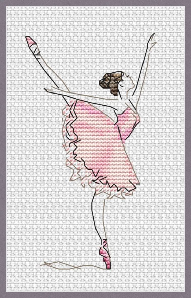 Max Stitch Kreuzstich-Set 'Salsa-Tänzerin' – 26x36 Cm, 14-fädig, Aida-Stoff, Inkl. Anleitung