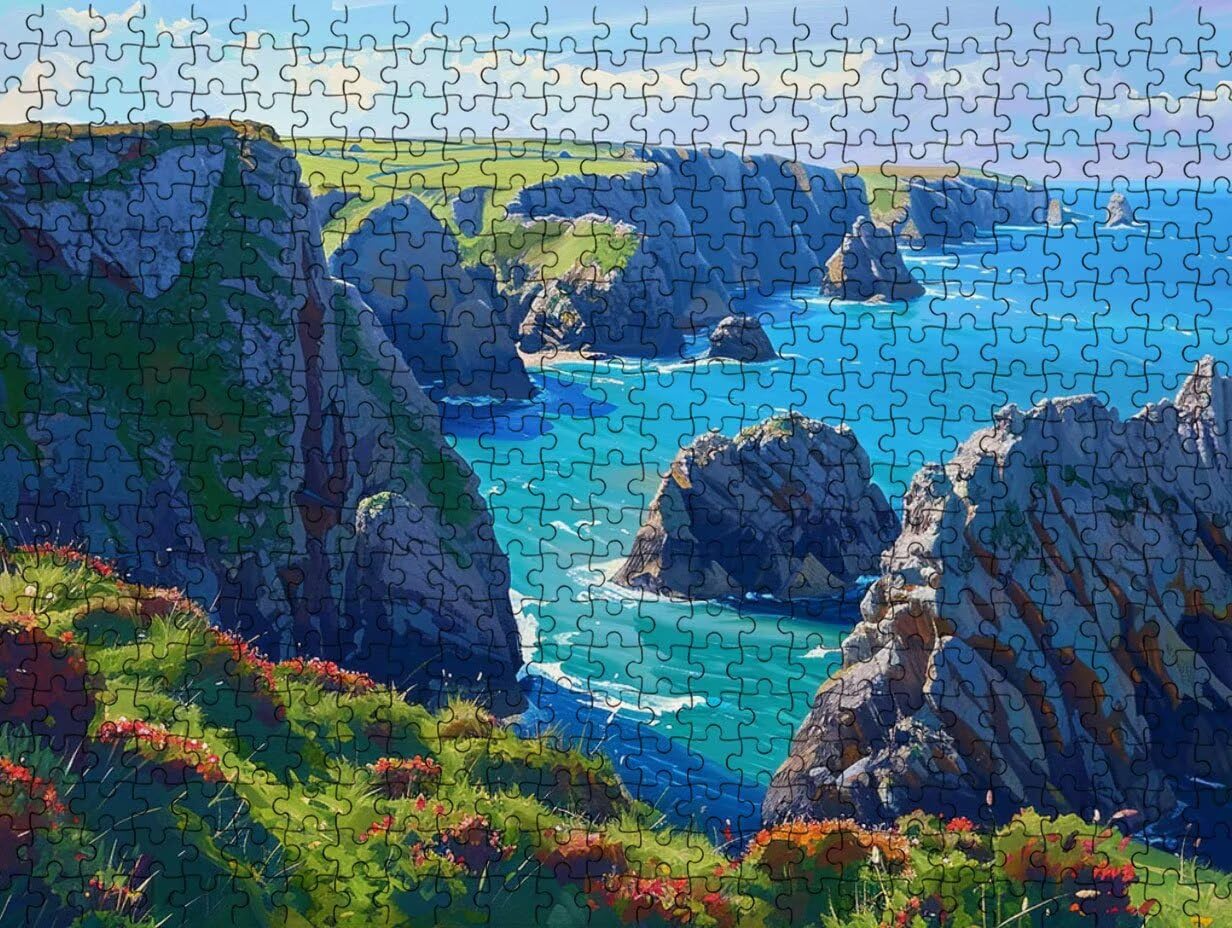 Clásicos Puzzle 2000 para Adultos, Pastizales De Acantilados LDYQS7-635