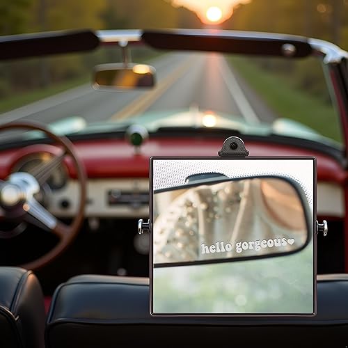 Miniatura 3 de 4 calcomanías blancas de 3.9 in para espejo retrovisor, calcomanía de coche en miniatura, regalo de pared para mujeres, calcomanías de parachoques e