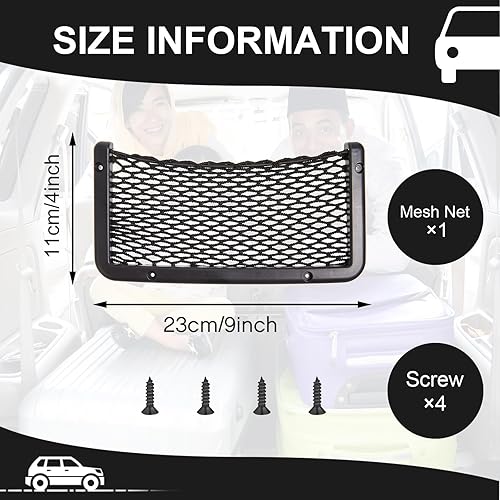 Miniatura 2 de Almacenamiento para el vehículo o la autocaravana, estructura de plástico ABS, malla para organizar el automóvil, bolsa de red, soporte, bolsillo