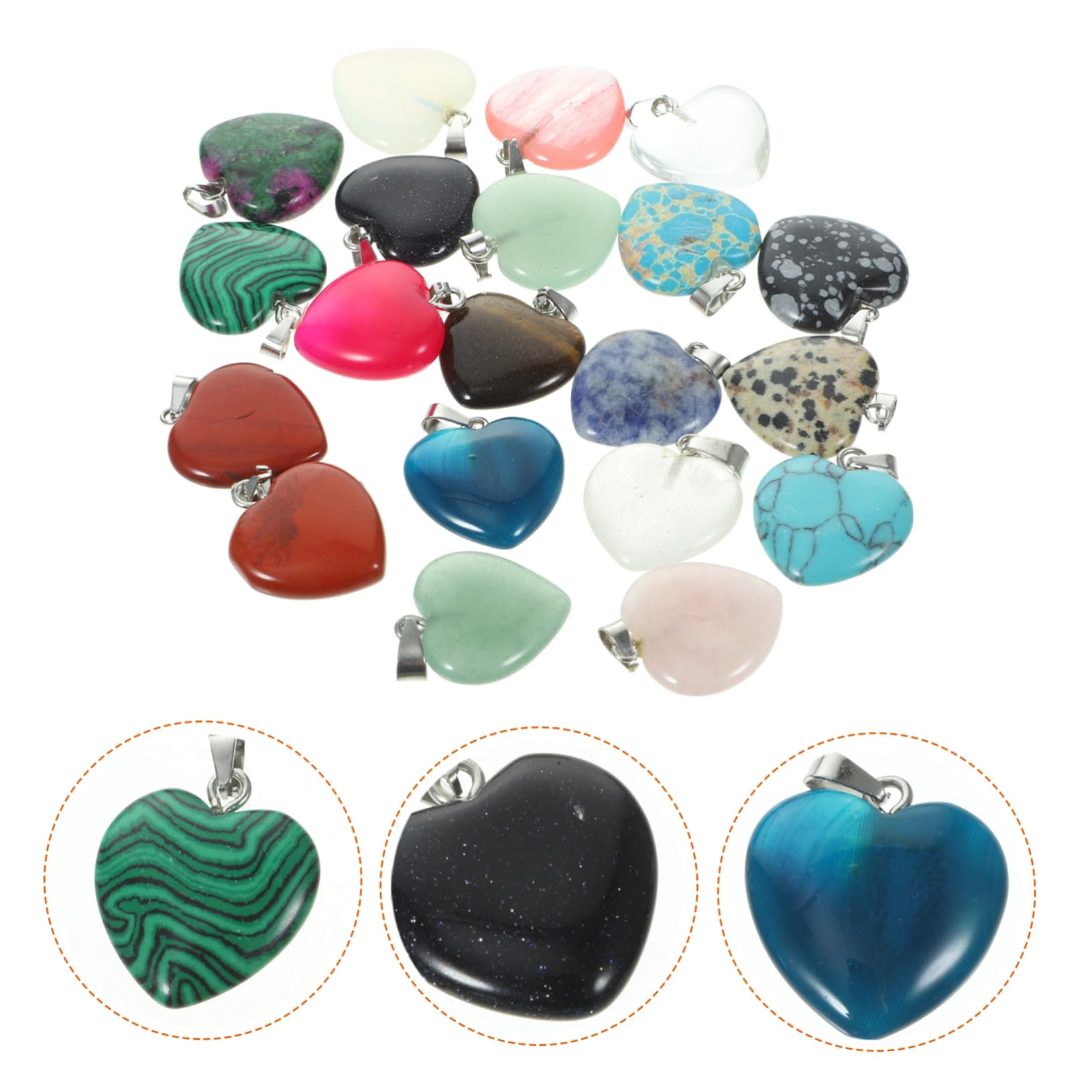 TEHAUX 40piezas Colgante De Natural Para Accesorios De Collar y Pulsera Decoración Adorable De Joyería Artesanal