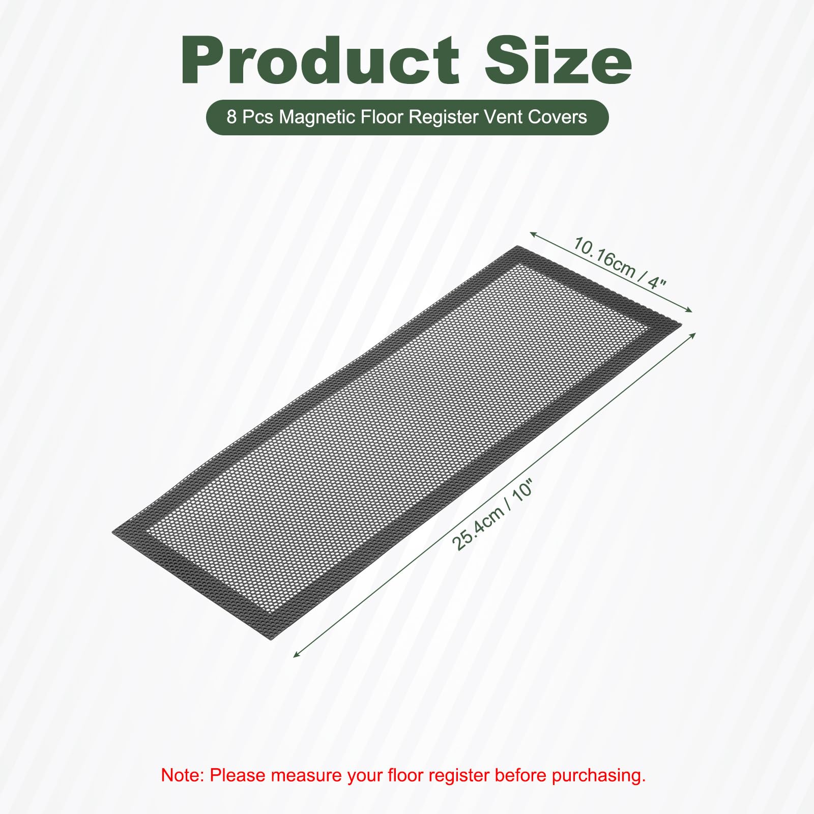 YOKIVE 8 Pcs Magnetic Floor Vent Covers, Floor Register Cover PVC Mesh Air Vent Screen Filters, Great for Home Floor Wall - Image 2