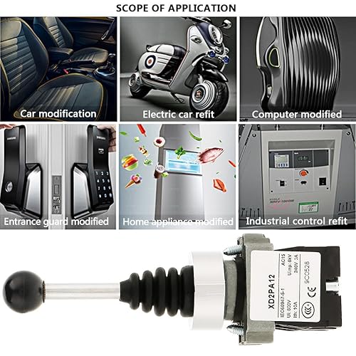 Miniatura 2 de Interruptor de joystick momentáneo, 2 posiciones 2NO tipo momentáneo Monolever Locked Joystick Switch Reemplazo para XD2PA12