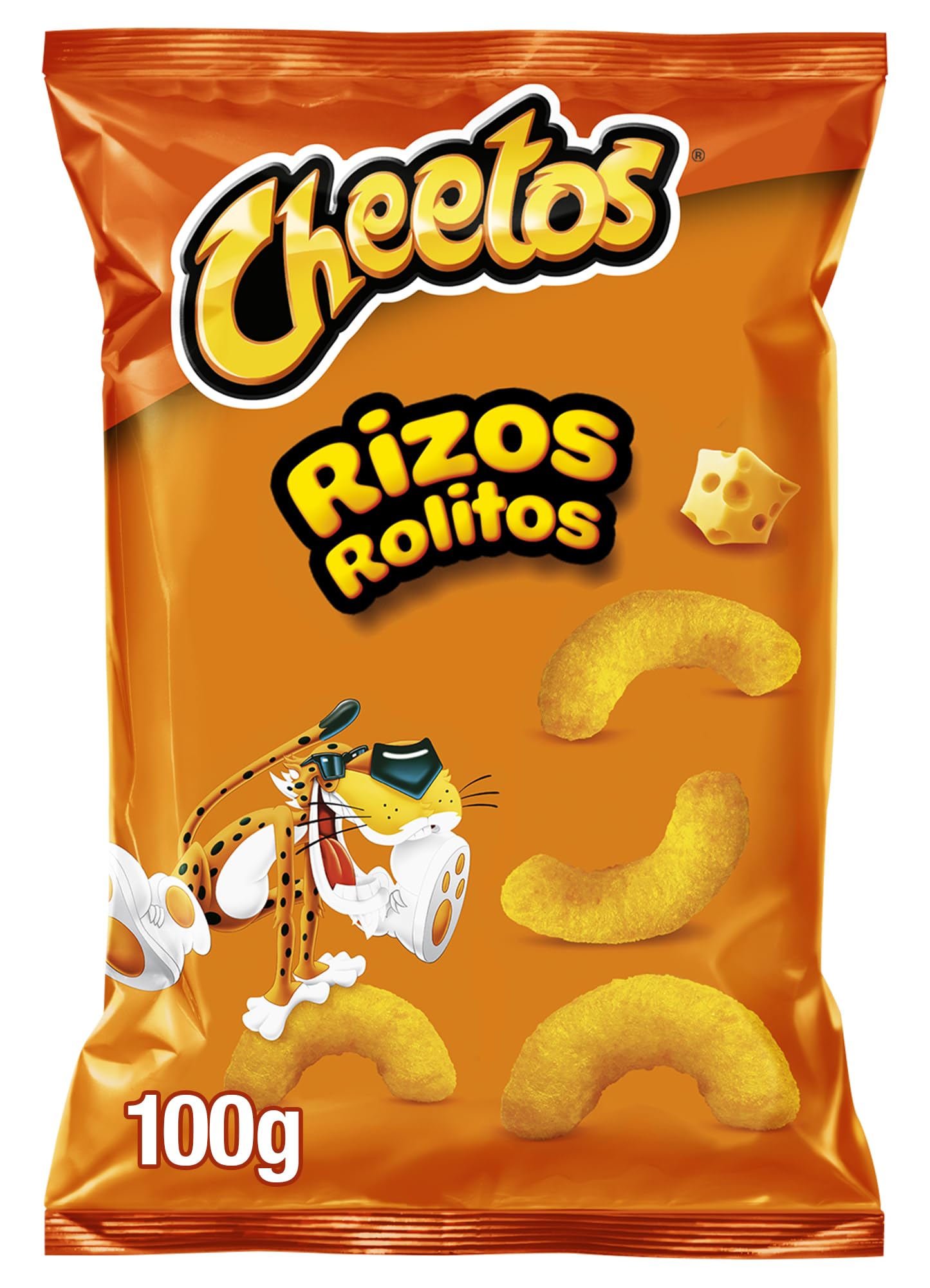 Cheetos Rizos, Producto de Aperitivo de Maíz Horneado, bolsa individual, 100gr