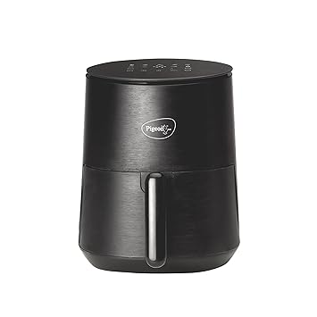 Pigeon Healthifry 3.3L Compact Digital Air Fryer | 1200W | 360° Rapid Air Circulation | 85% Less Oil | Non-Stick Basket | Touch Control | Perfect for 1-2 People | Auto Shut-Off | 2Y Warranty | Black