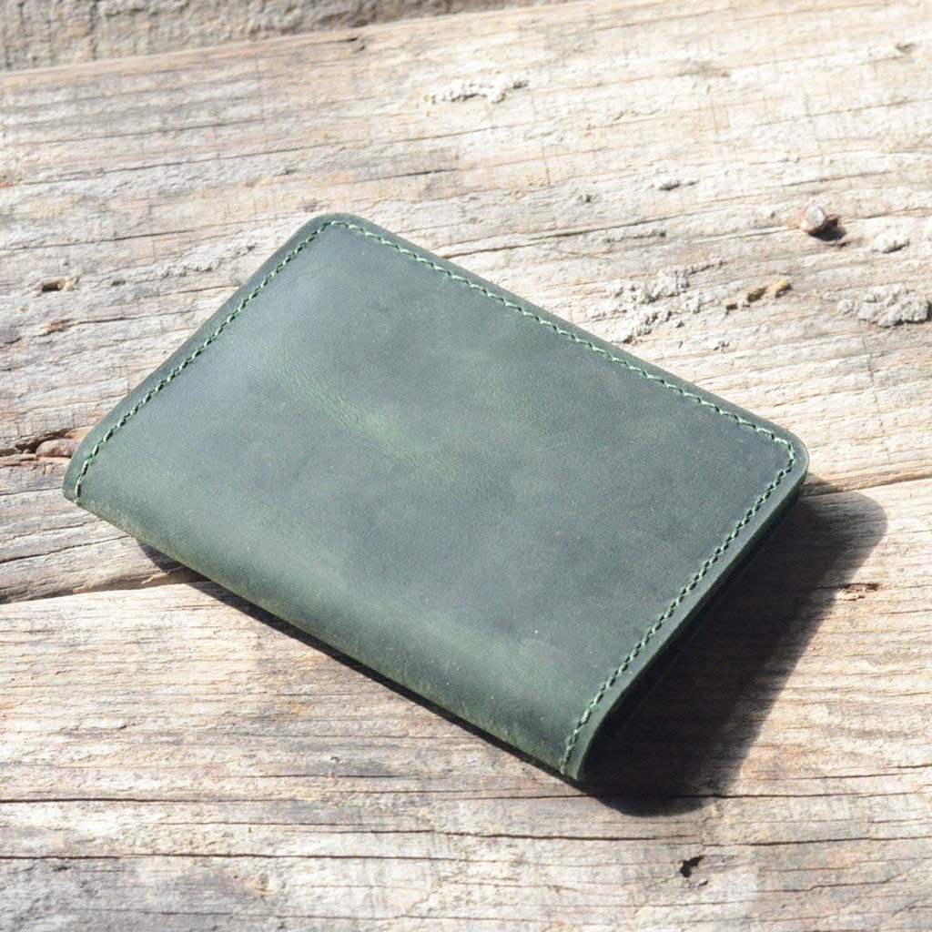 Engraving Personalized Men's Minimalist Leather Wallet rd Holder Distressed Wallets for Gifts
