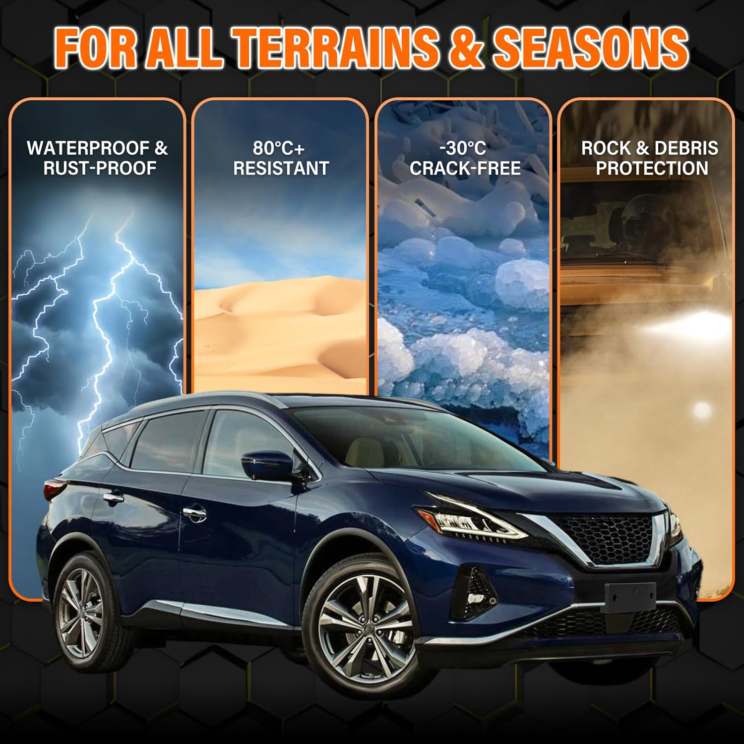 ABS Front License Plate Holder Compatible with 2011-2014 Nissan Murano, Anti-Vibration License Plate Mounting Bracket, Rust-Proof Replacement Frames with Screws, Quick Installation