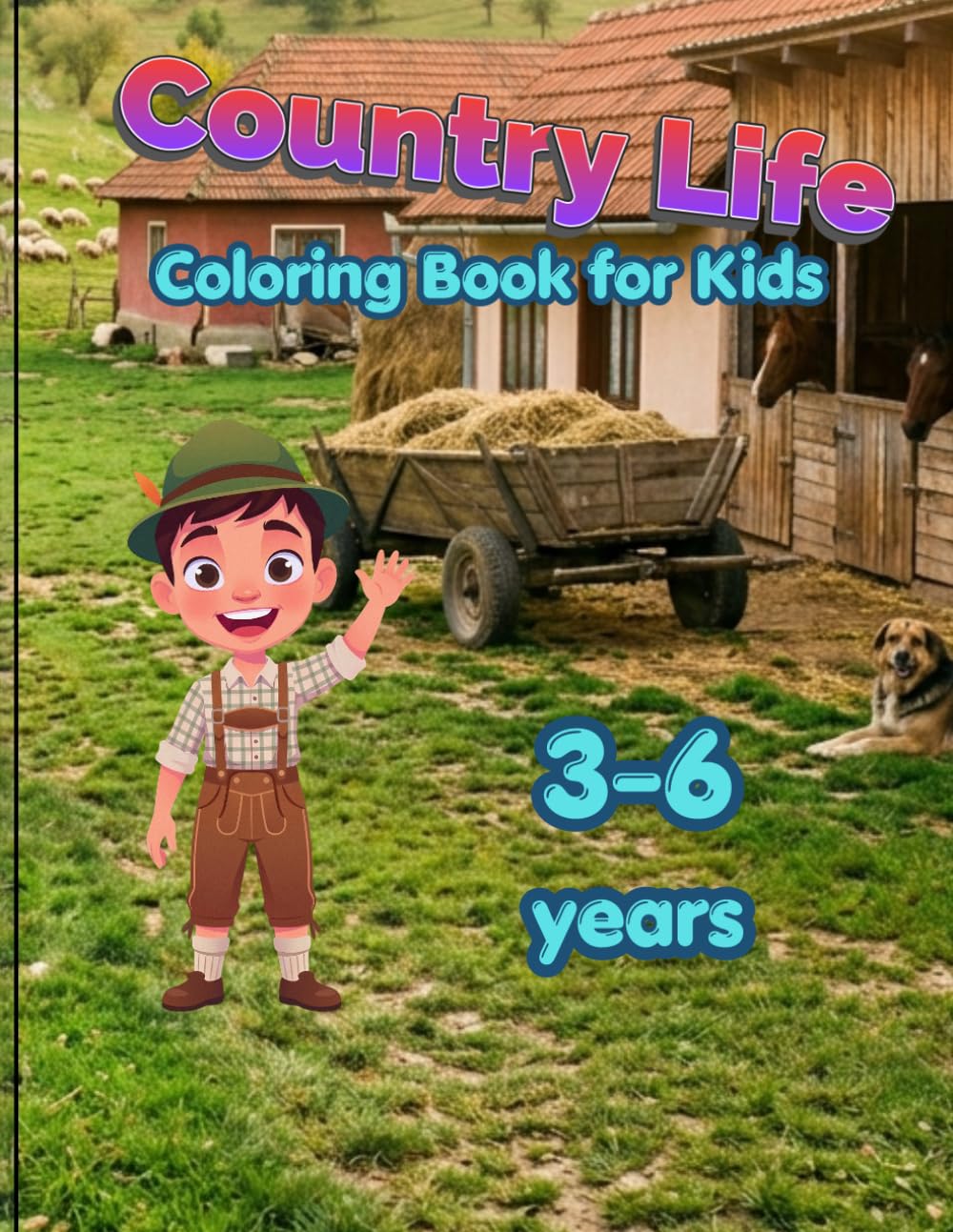 Country Life Coloring Book for Kids
