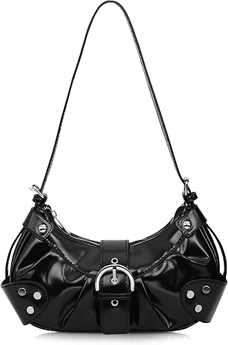 Bolso de hombro para mujer Bolso de piel sintética con correa ajustable Hobo Crossbody con cierre de cremallera