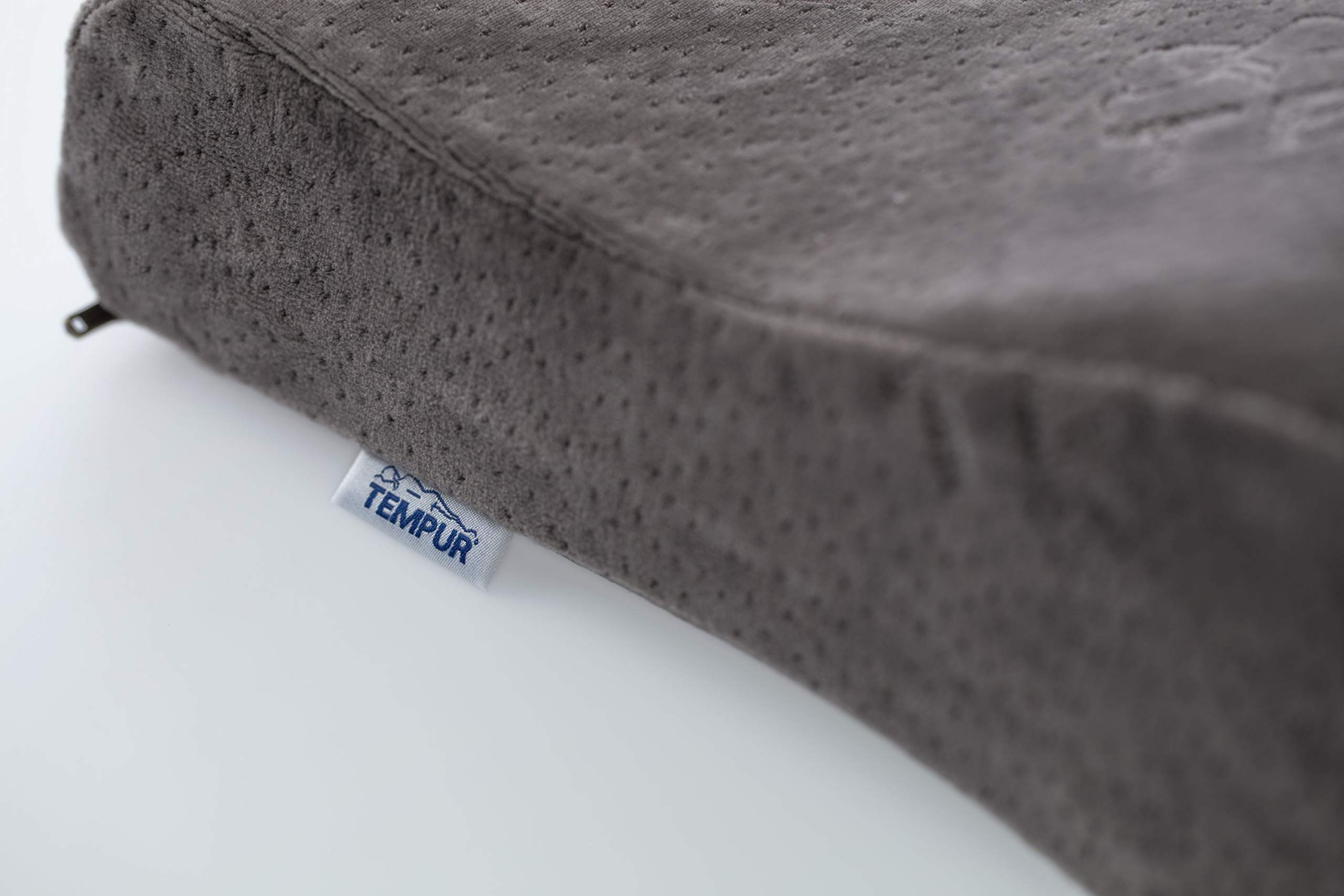 TEMPUR Reisekissen Memory Foam, ergonomisches Reise-Nackenkissen inkl. Tragetasche, Anthrazit, Größe 25 x 31 x 10/7 cm & Transit Reisehalsband, Creme/weiß, 30 x 28 x 1 cm