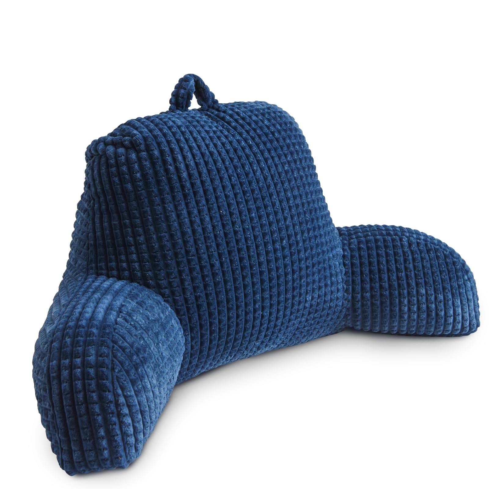 Holawakaka Reading Pillow for Bed and Sofa Couch Sitting Up, Backrest Pillows with Arms for Kids Teens Adults, Back Support Cushion for Lounging,