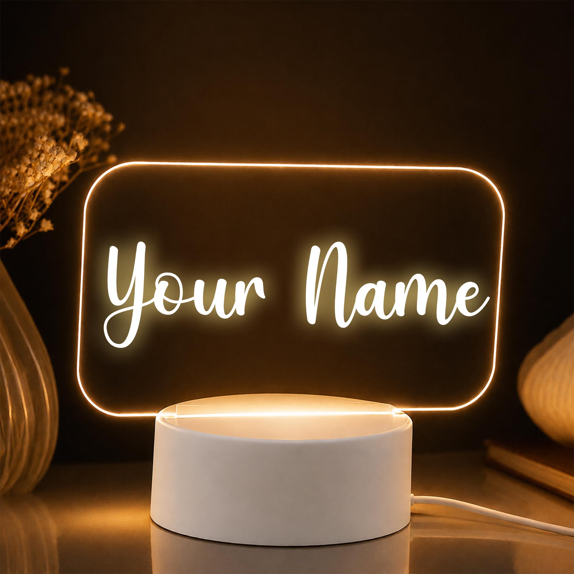 Personalized Name LED Night Lamp for Men, Women, Boys & Girls – Customized 3D Illusion Acrylic Lamp with Warm White Light, Table Lamp for Bedroom, Birthday Gift & Home Décor-image-45