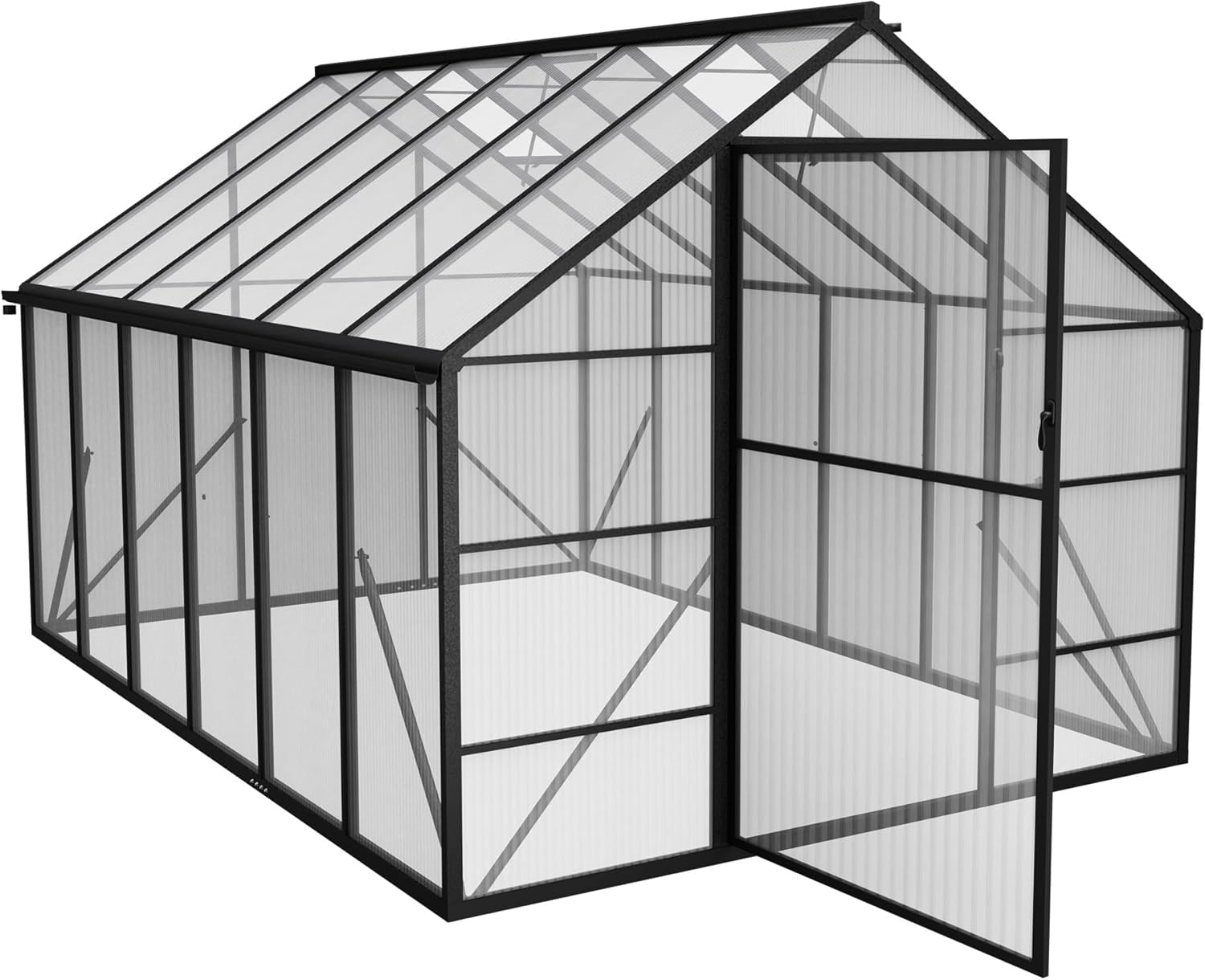 UISEBRT Foliekas voor tomaten, 180 x 90 x 90 cm, tomatenkas met waterdichte beschermfolie, 2 oprolbare deuren, broeikas voor tuin balkon, groen