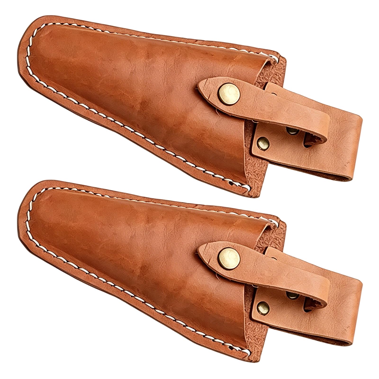Hsyzygian Brown Stylish Leather Scissor Cover Pruning Shear Case Prevents Accidental Cut During Transport For Garden Pliers 2Pcs Gardening Scissor Holder