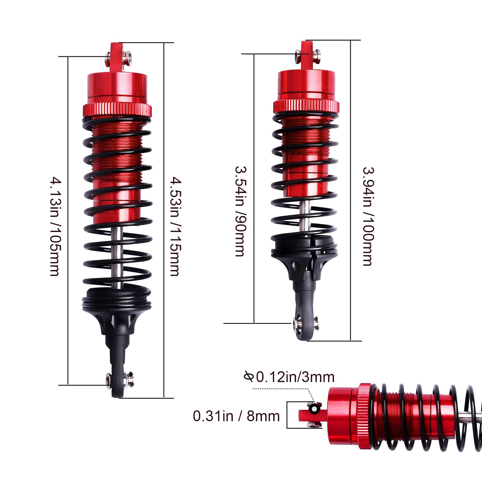 Amazon.com: HobbyPark RC Shocks for 1/10 Traxxas Slash 4x4 Hoss