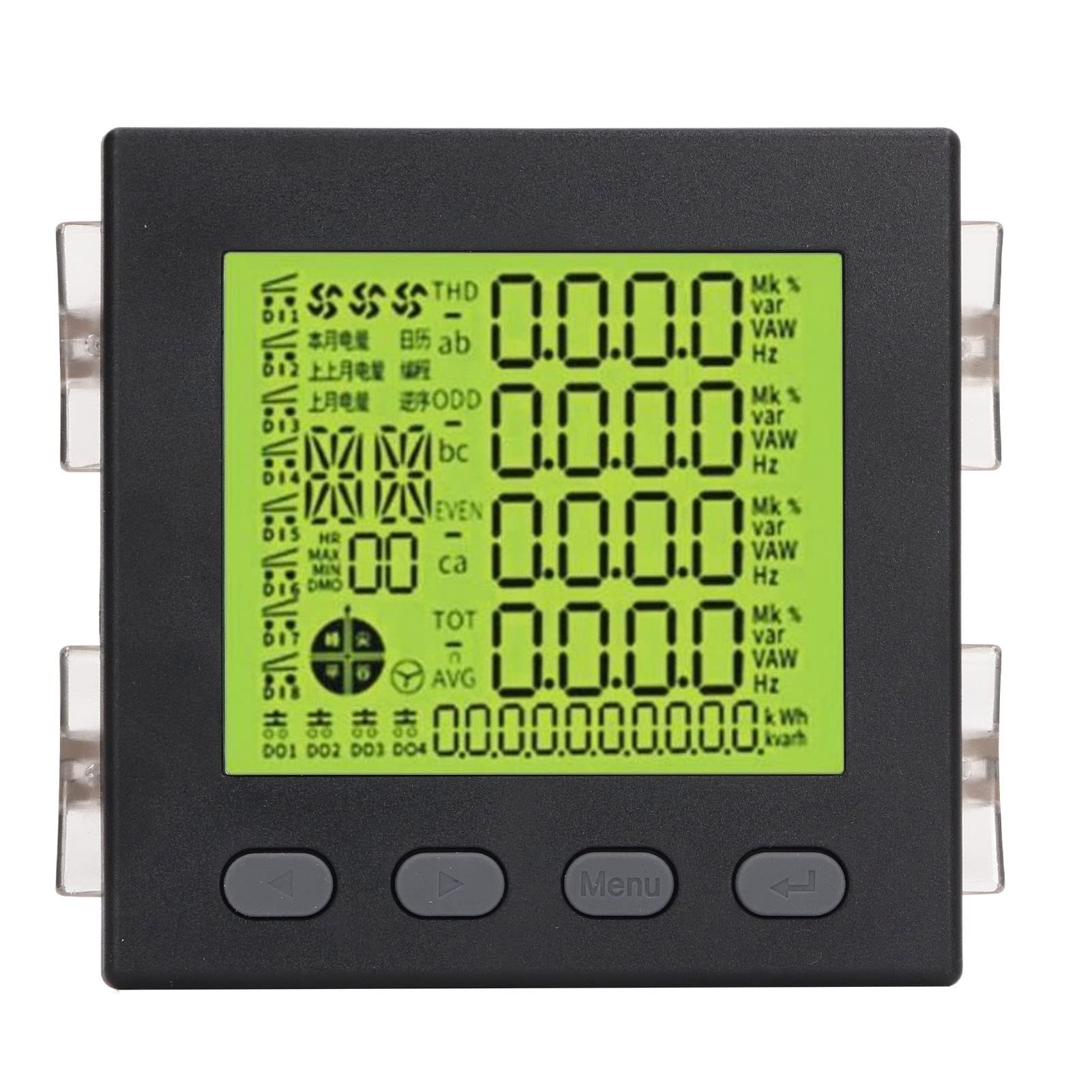 Hyuduo 3-fazowy Miernik Mocy 3-fazowy Licznik Energii Wielofunkcyjny Monitor Zużycia Energii Elektrycznej z komunikacją Obudowa ABS Zmniejszająca palność dla Automatyki Podstacji