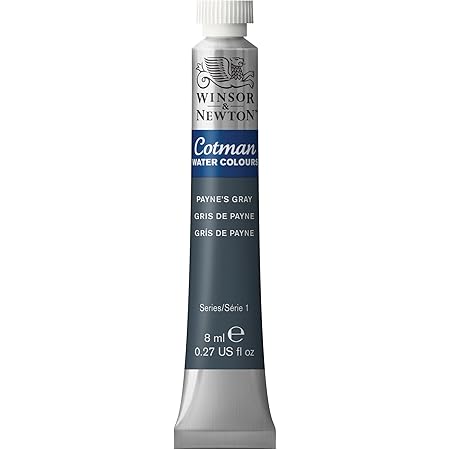 Winsor & Newton Watercolor 8ml/Tube-Payne's Gray Cotman Water Colour Paint, 8-ml /0.27 Fl Oz