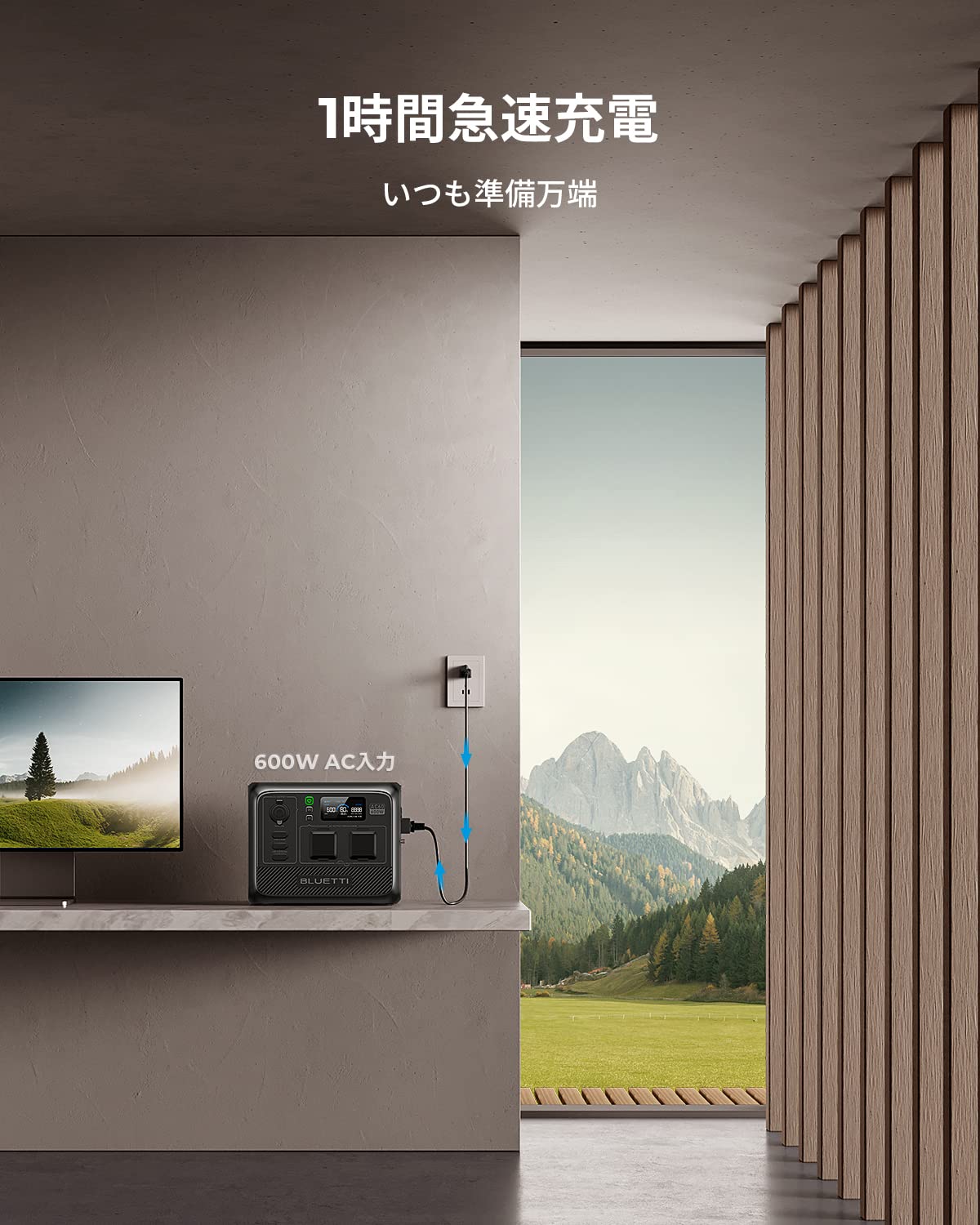 Amazon.co.jp: BLUETTI ポータブル電源ソーラーパネルセットAC60 403Wh