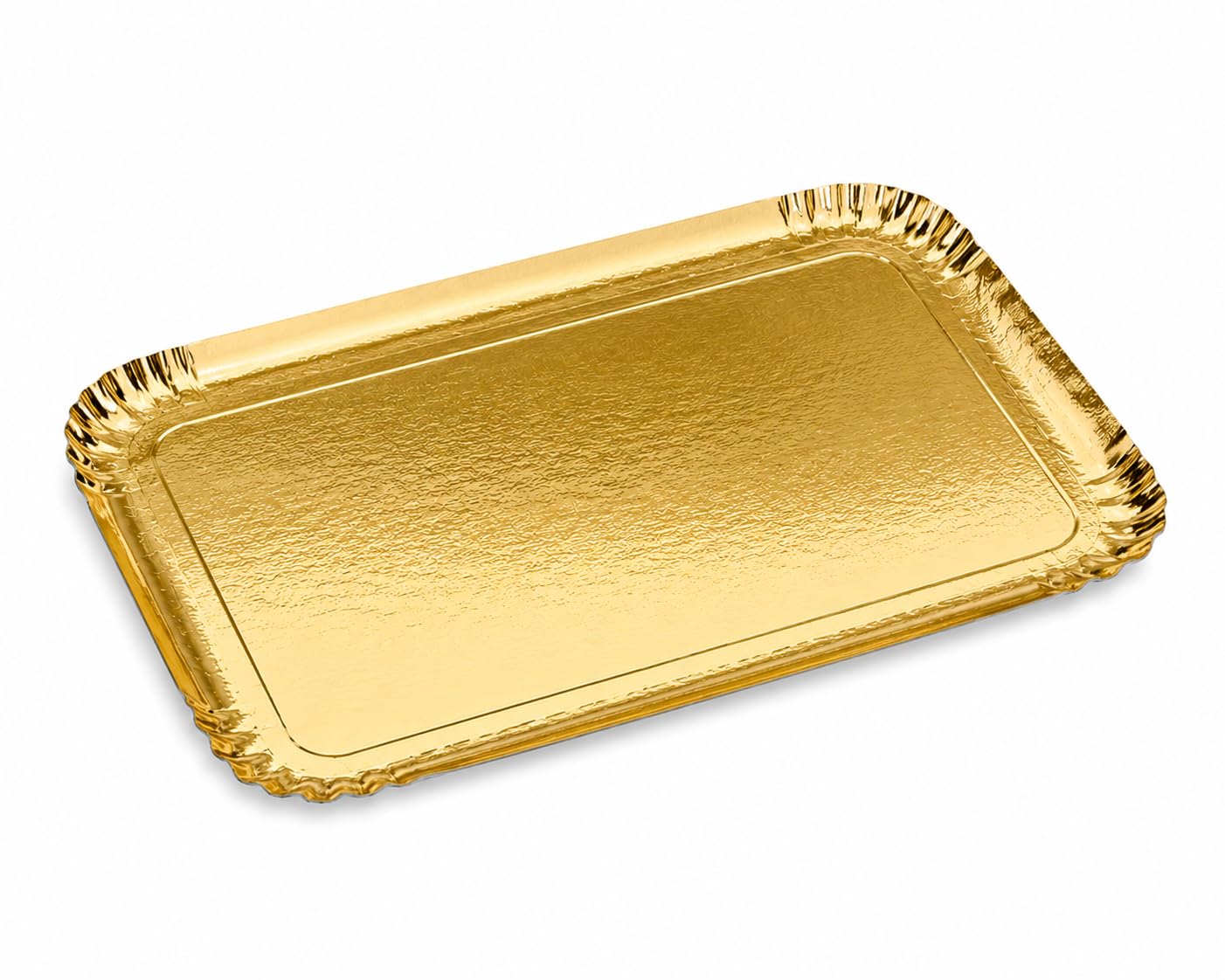 25 Plateaux Traiteur Or 32X42- Contact Alimentaire, biodégradable, réutilisable.