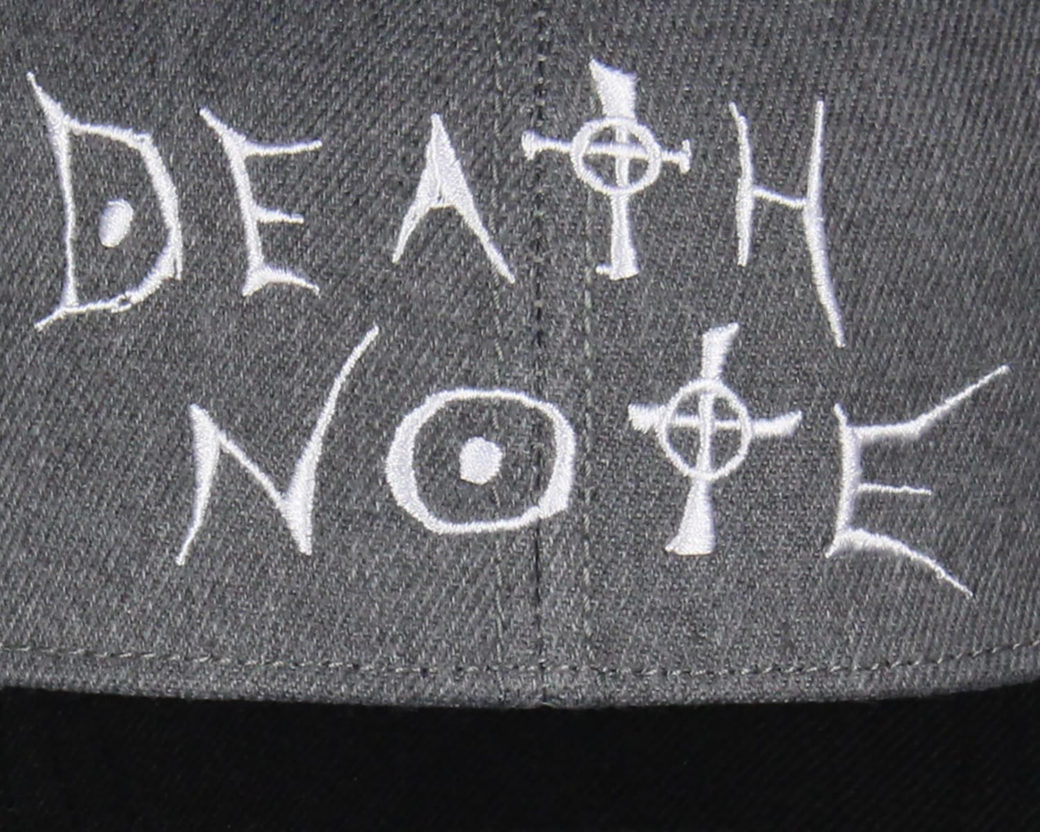 Bioworld Death Note Anime Manga Embroidered Logo Design Adult OSFM Precurved Snapback Hat for Men and Women - Image 3