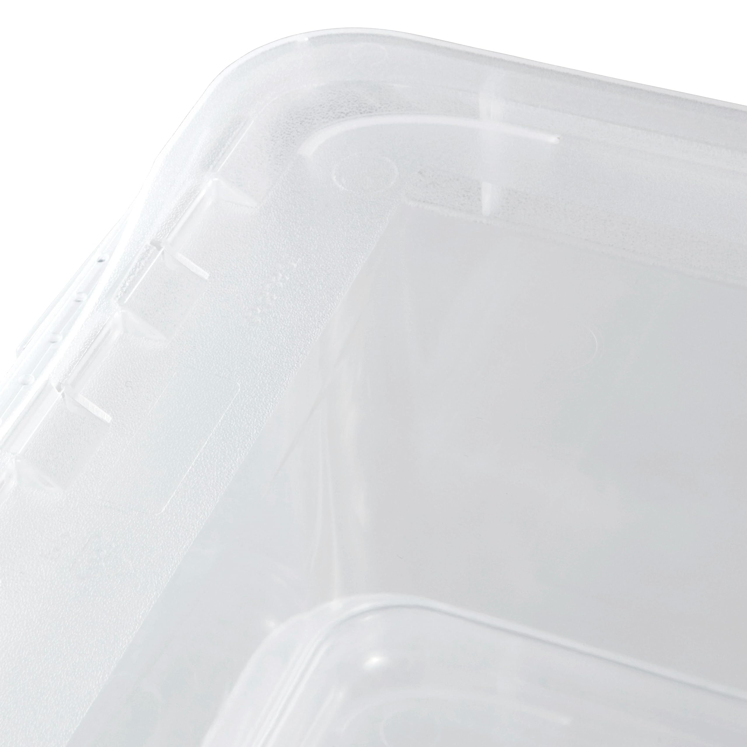 keeeper Box Contenitore con Sistema di Ventilazione, Confezione da 4 Pezzi, 4 x 5,6 L, 33 x 19,5 x 12 cm, Bea, Trasparente