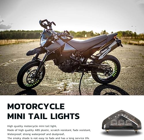 Miniatura 4 de Luz trasera de freno LED para motocicleta, luz de matrícula de 12 V, luces universales de parada de motocicleta para Quad ATV Dirt Bike Custom