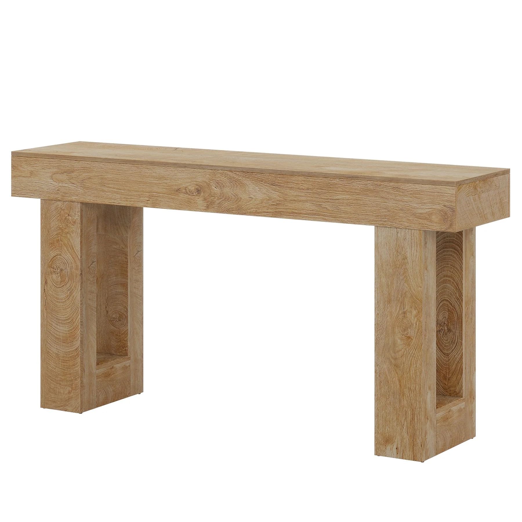 JIKONG Farmhouse Wooden Desk Durable Engineered Wood Console Table for Entryway, Living Room, Bedroom