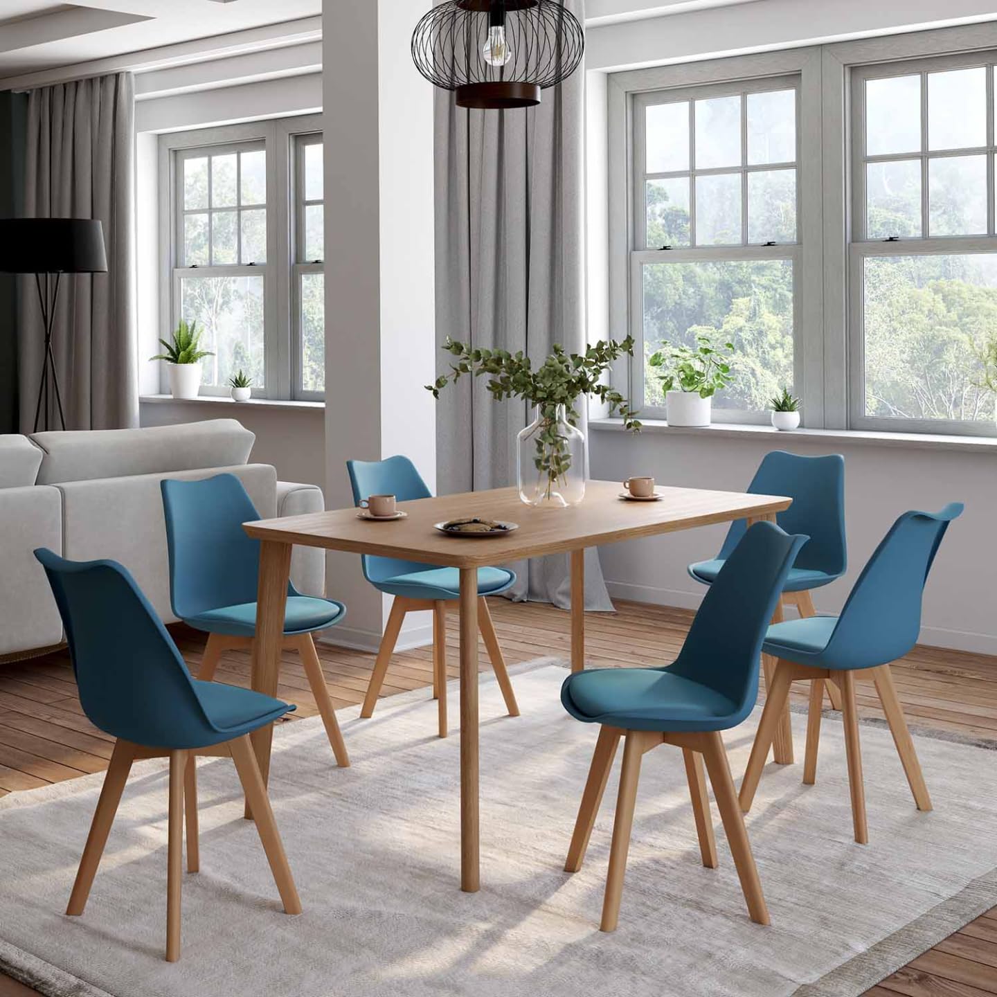 IDMarket - Lot de 6 chaises scandinaves SARA pour Salle à Manger