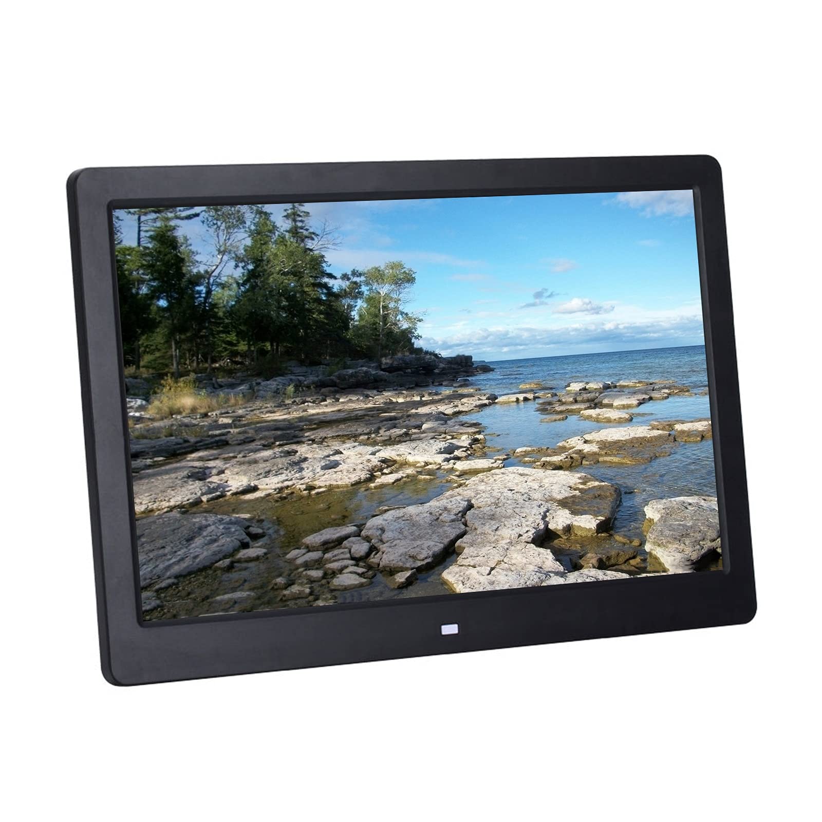 lhx Digital Photo Frame with Remote Control13 Inch Resolution1280x800 Digital Picture Frame with Display Photo/Music/Video Player Calendar Alarm Auto On/Off Timer (Color : Black)