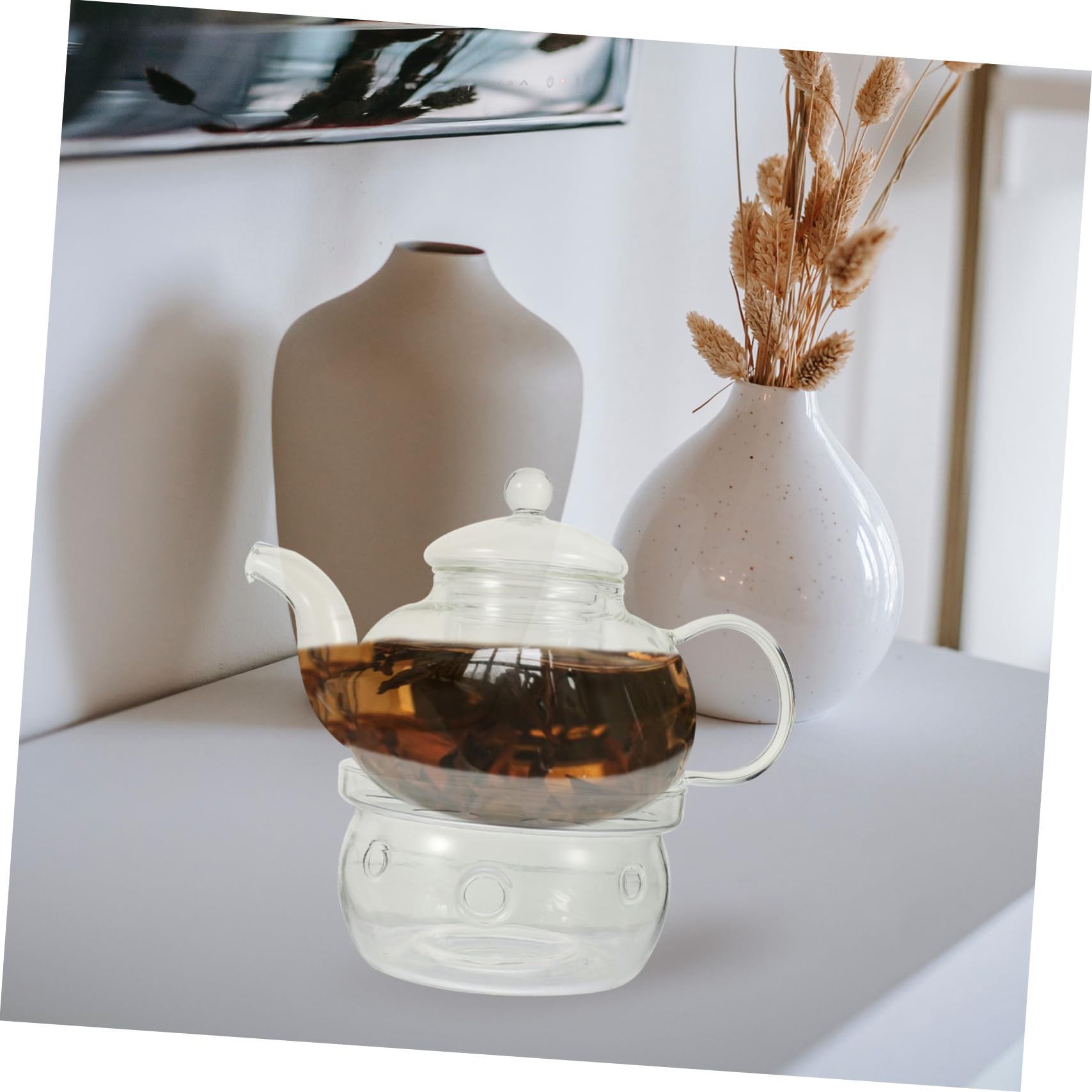 Luxshiny Teekanne Glas mit Tasse für Teezeremonie Zubehör für Tee Service Teekessel Kung-fu-teezubehör für Zuhause Hotel Teestube