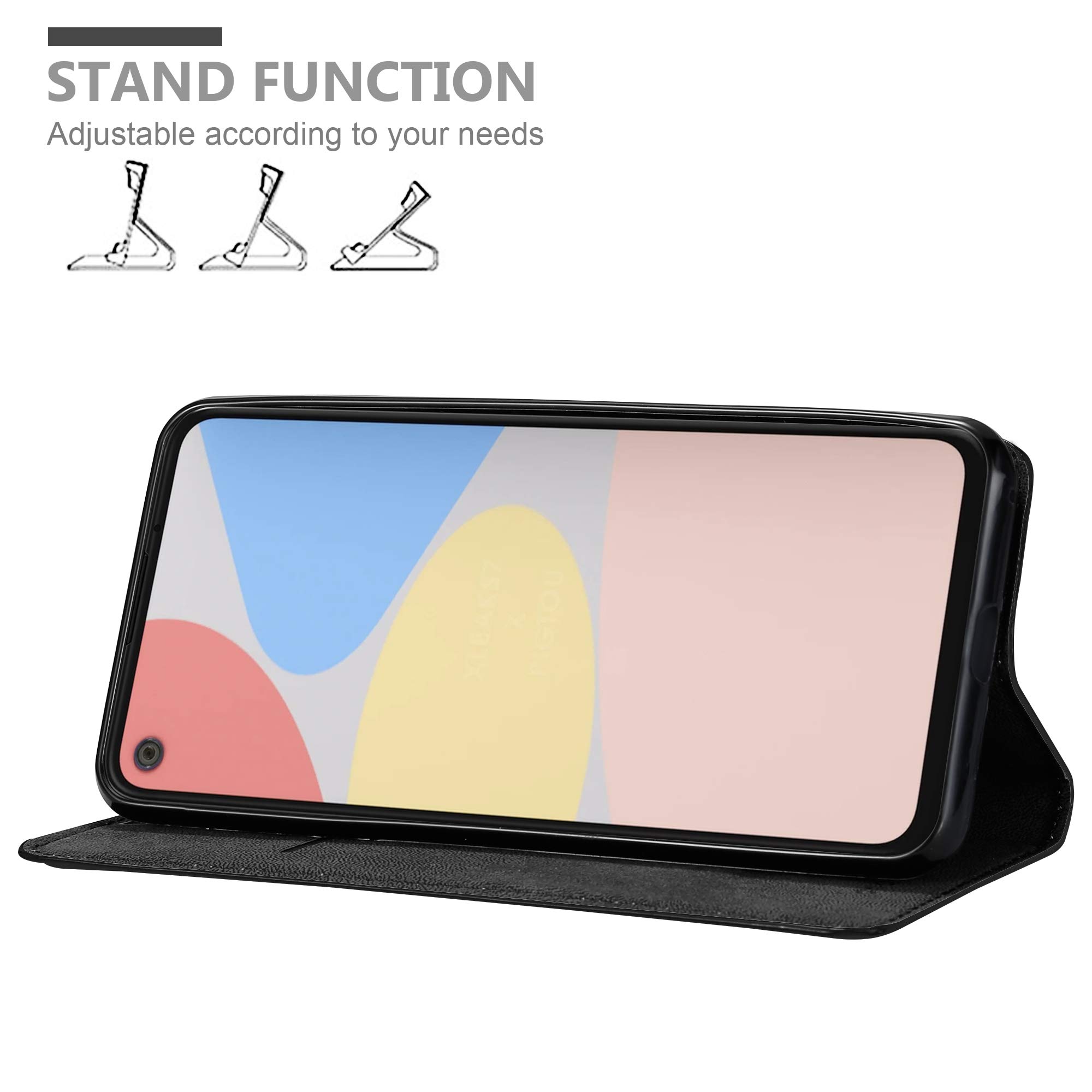 Cadorabo Hülle Für Google Pixel 4 XL – Aus Jeans & Kunstleder, Mit Standfunktion & Kartenfach (Blau)