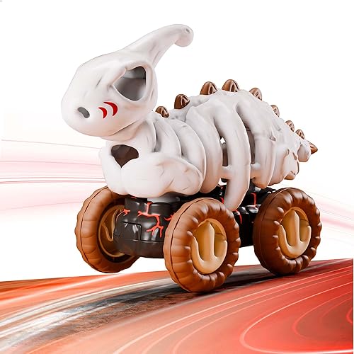 iPlay, iLearn Juguete de camión monstruo de dinosaurio para niños pequeños, auto de dinosaurio para niños, vehículo de juego grande de Fossil